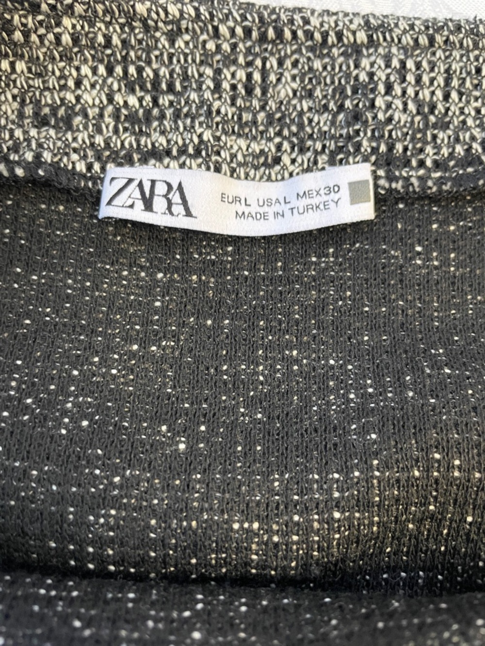 ZARA Black & Gray Tweed Crop Top and Mini Skirt Set.  Size 6. - Picture 5 of 5